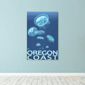 Oregon Coast Jellyfish Canvas Afdruk (Insitu (Houten vloer))