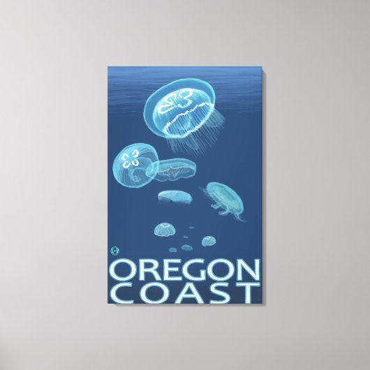 Oregon Coast Jellyfish Canvas Afdruk (Voorkant)