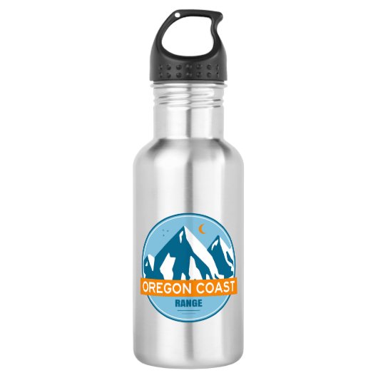 Oregon Coast Mountain Range Stars Maan Waterfles (Voorkant)