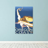 Oregon Coast Octopus Canvas Afdruk (Insitu (Houten vloer))