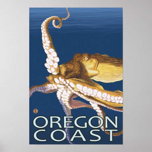 Oregon Coast Octopus Poster (Voorkant)
