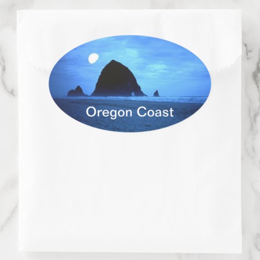 Oregon Coast Ovale Sticker (Tas)