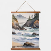 Oregon Coast Pacific Northwest Ocean Beach Hangend Wandkleed (Voorkant)