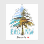 Oregon Coast PACNW Tree Cutout Sticker (Vel)