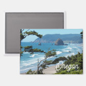 Oregon Coast Schilderachtig Zeegezicht Magneet (Voorkant / Achterkant)