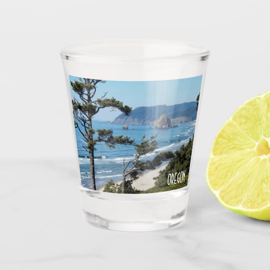 Oregon Coast Schilderachtig Zeegezicht Shot Glas (Voorkant)