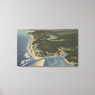 Oregon Coast - Siletz Bay, Taft, Nelscott Canvas Afdruk