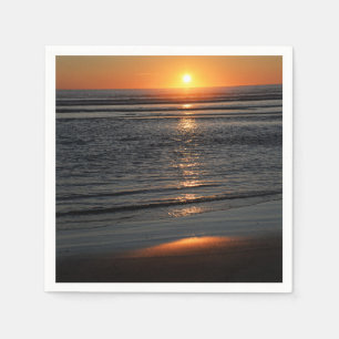 Oregon Coast Sunset Photo Napkin Servet