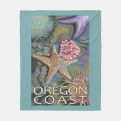 Oregon Coast Tidepool Fleece Deken (Voorkant)