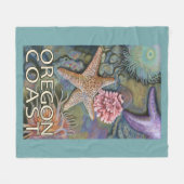 Oregon Coast Tidepool Fleece Deken (Voorkant (Horizontaal))