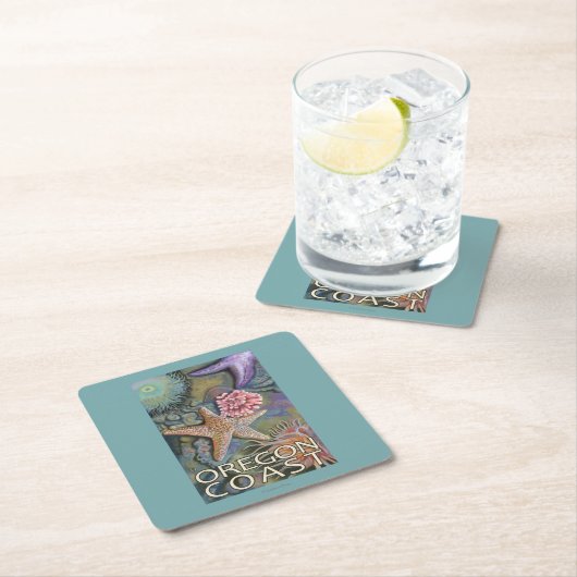 Oregon Coast Tidepool Kartonnen Onderzetters (Insitu)