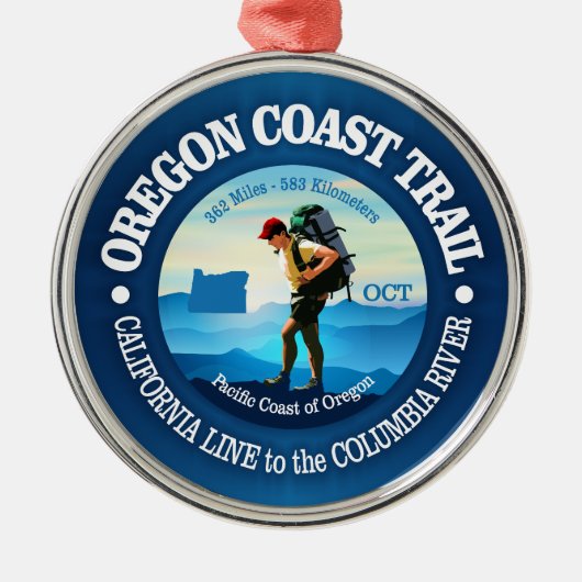Oregon Coast Trail (C) Metalen Ornament (Voorkant)