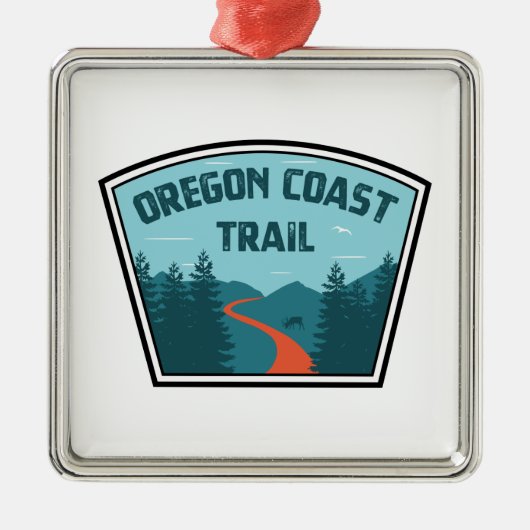 Oregon Coast Trail Metalen Ornament (Voorkant)