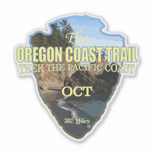 Oregon Coast Trail (pijlpunt) Sticker (Voorkant)