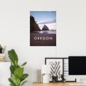 Oregon Coast Travel Photography-Ocean Sunrise Poster (Thuiskantoor)