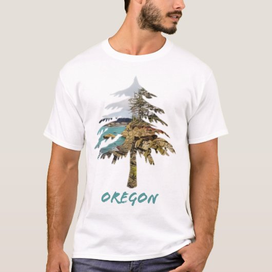 Oregon Coast Tree T-shirt (Voorkant)