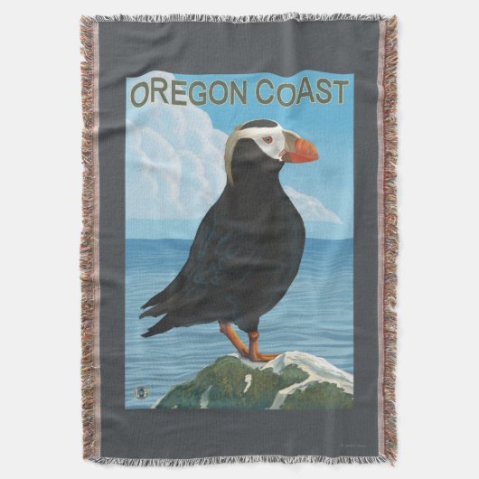 Oregon Coast Tufted Puffin Deken (Voorkant Verticaal)