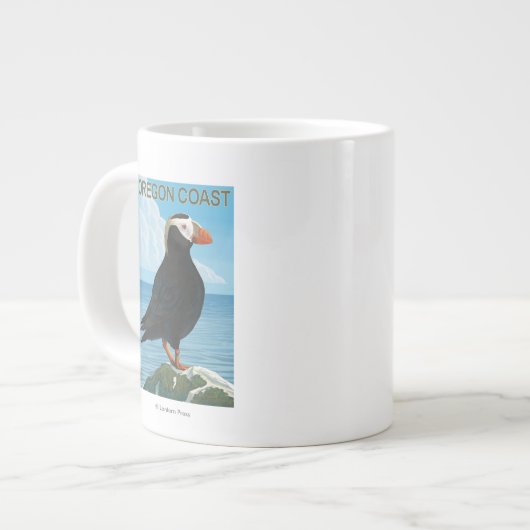 Oregon Coast Tufted Puffin Grote Koffiekop (Links)