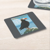 Oregon Coast Tufted Puffin Kartonnen Onderzetters (Schuin)
