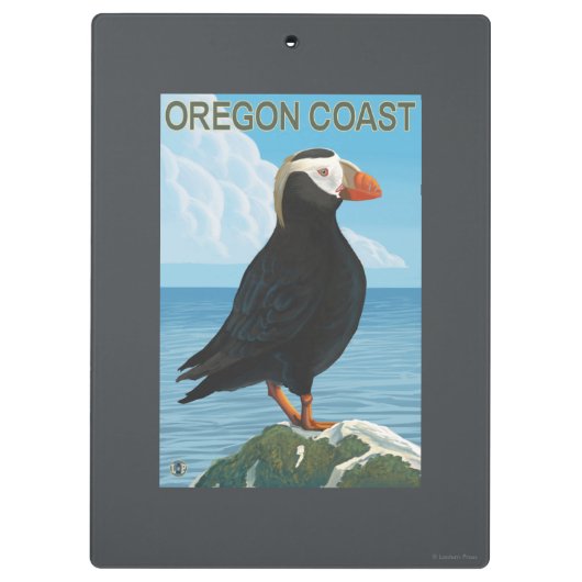 Oregon Coast Tufted Puffin Klembord (Achterkant)