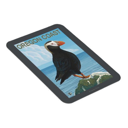 Oregon Coast Tufted Puffin Magneet (Rechterzijde)