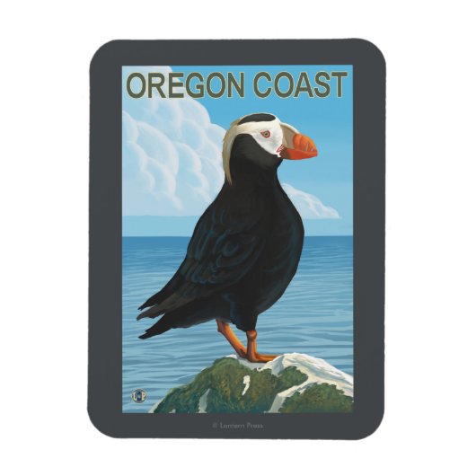 Oregon Coast Tufted Puffin Magneet (Verticaal)