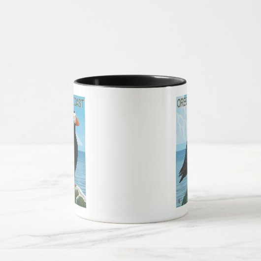 Oregon Coast Tufted Puffin Mok (Midden)