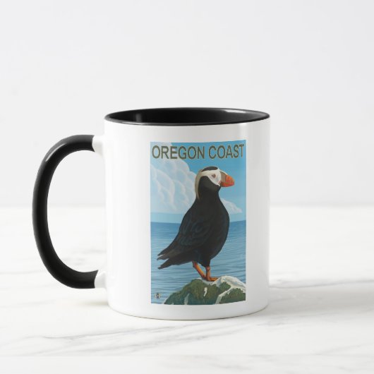 Oregon Coast Tufted Puffin Mok (Links)