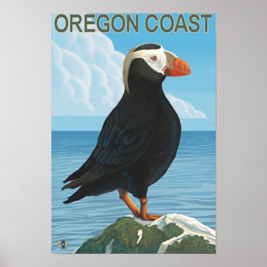 Oregon Coast Tufted Puffin Poster (Voorkant)
