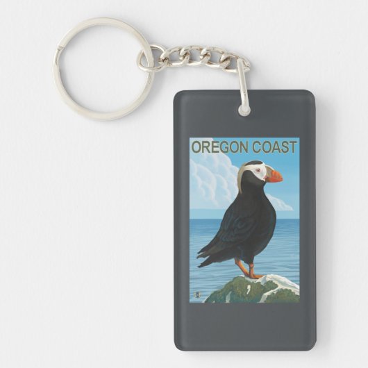 Oregon Coast Tufted Puffin Sleutelhanger (Voorkant)