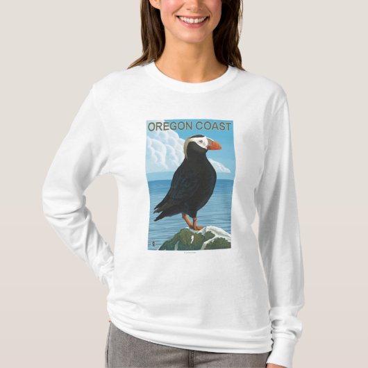 Oregon Coast Tufted Puffin T-shirt (Voorkant)