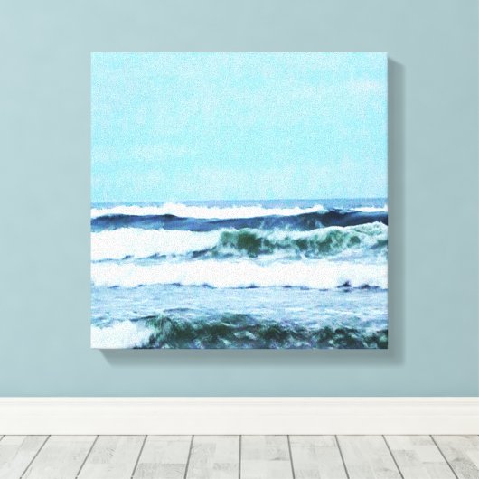 Oregon Coast Waves Canvas Afdruk (Insitu (Houten vloer))