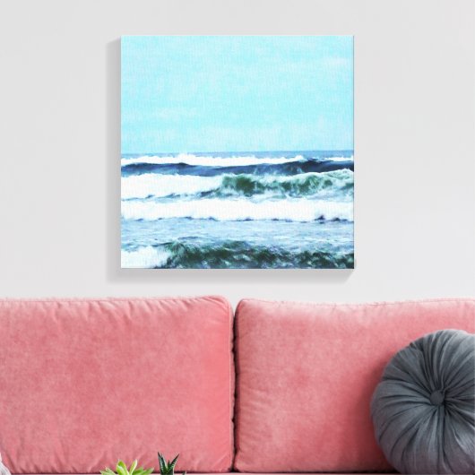 Oregon Coast Waves Canvas Afdruk (Insitu (Woonkamer))