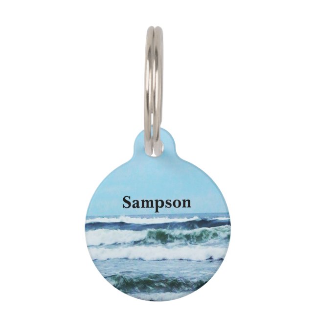 Oregon Coast Waves Huisdierpenning (Voorkant)