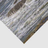 Oregon Coast Waves Rocks en Seafoam in Yachats Tissuepapier (Detail)