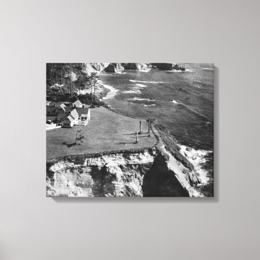 Oregon Coast West Shore Manor Otter Rock Canvas Afdruk (Voorkant)