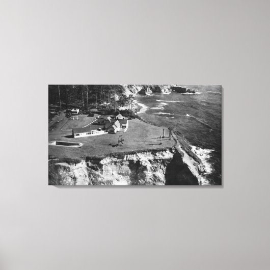Oregon Coast West Shore Manor Otter Rock Canvas Afdruk (Voorkant)