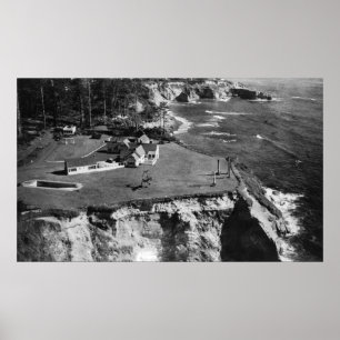 Oregon Coast West Shore Manor Otter Rock Poster