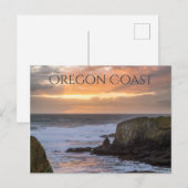 Oregon Coast Yaquina Sunset Ocean Photo Souvenir Briefkaart (Voorkant / Achterkant)