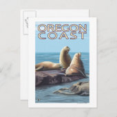 Oregon Coast Zee Lions Briefkaart (Voorkant / Achterkant)