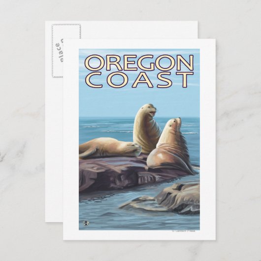 Oregon Coast Zee Lions Briefkaart (Voorkant / Achterkant)