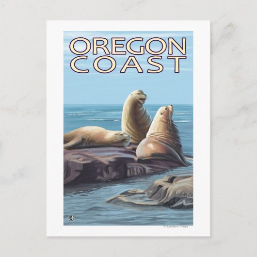 Oregon Coast Zee Lions Briefkaart (Voorkant)