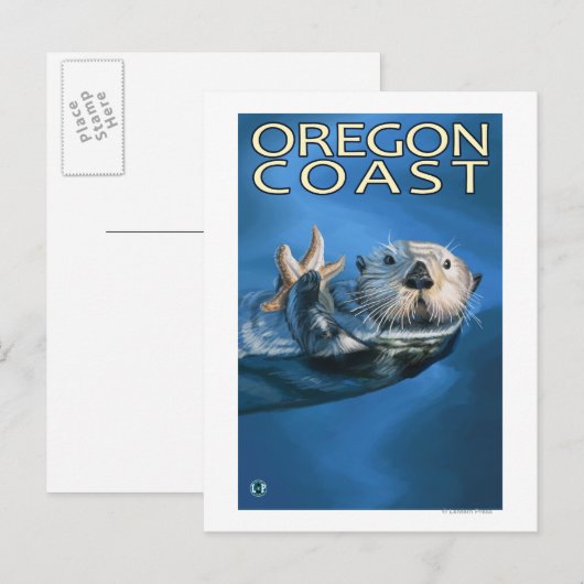 Oregon Coast Zee Otter Briefkaart (Voorkant / Achterkant)