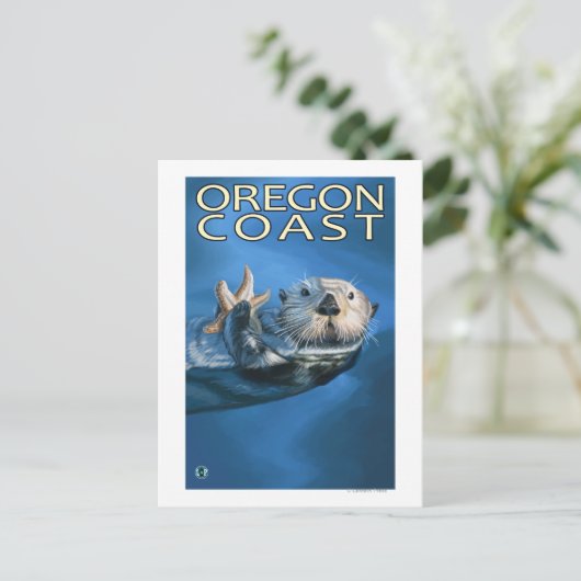 Oregon Coast Zee Otter Briefkaart (Staand voorkant)