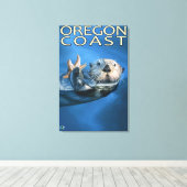 Oregon Coast Zee Otter Canvas Afdruk (Insitu (Houten vloer))