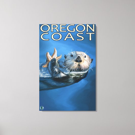 Oregon Coast Zee Otter Canvas Afdruk (Voorkant)
