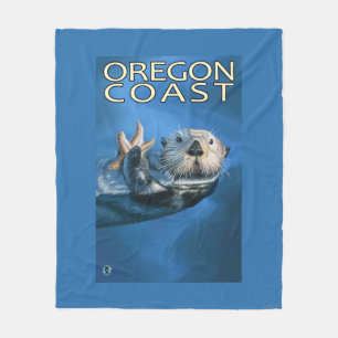 Oregon Coast Zee Otter Fleece Deken