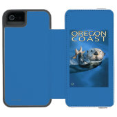 Oregon Coast Zee Otter Incipio iPhone Portemonnee Hoesje (Agenda Open)