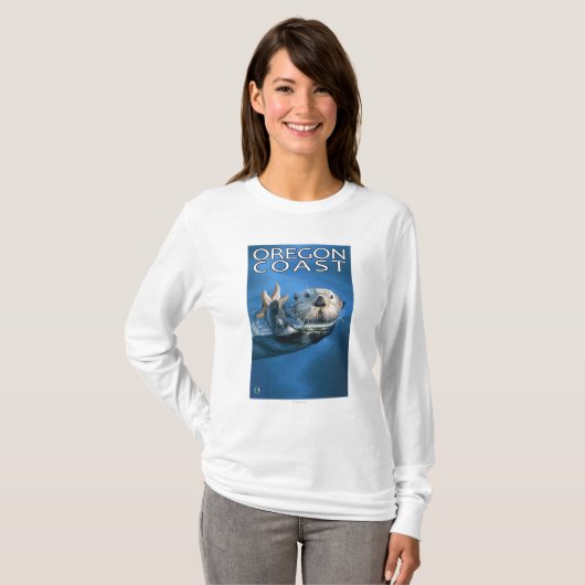 Oregon Coast Zee Otter T-shirt (Voorkant volledig)