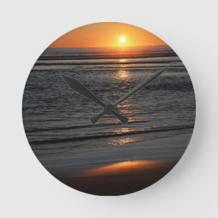 Oregon Coast Zonsondergang Foto Klok
